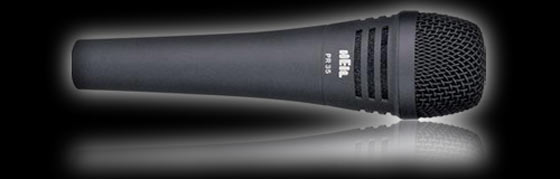 Heil Sound PR35 DJ microphone w/ flat response over a wide frequency range